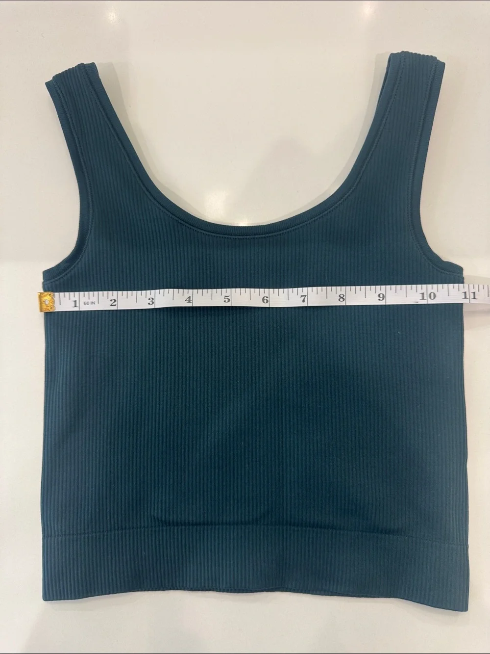 Athleta Girl Dark Green Rise Above Rib Tank ans matching leggings